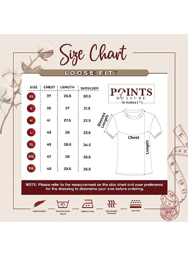 eyebogler Mens Cotton Blend Round Neck Half Sleeve Oversized Printed Tshirt || Loose fit Tshirt - Image 4